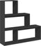 vidaXL - Kamerscherm - / - boekenkast - 3-laags - 123x29x123 - cm - hout - zwart