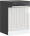 vidaXL - Vaatwaspaneel - Lucca - bewerkt - hout - hoogglans - wit