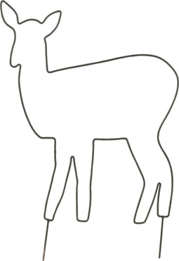 J-Line decoratie Tuin Hert - ijzer - zwart