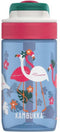 Kambukka Lagoon Drinkfles voor kinderen 400ml Blue Flamingo - met geïntegreerd rietje - drinkbus kinderen blauw - drinkbeker voor school