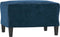 vidaXL - Voetenbank - 60x50x41 - cm - fluweel - blauw