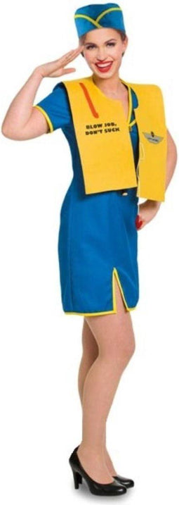 Stewardess verkleedkostuum - Carnaval - Feestkleding - Carnavalspak - stewardesskleding - stewardesspakje - Maat S/M 36-38