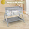 Coast Opvouwbare Ledikant - Verstelbare Hoogte 71,5-86,5 cm - Lichtgrijs - 97 x 56 cm