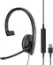 Sennheiser SC 135 - Headset - USB aansluiting 3.5mm jack flexibele microfoon arm - Zwart