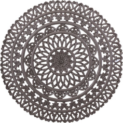 PTMD Farris Brown Round Mdf Wall Panel Carved L