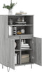 vidaXL - Hoge - kast - 60x36x110 - cm - bewerkt - hout - grijs - sonoma - eikenkleurig