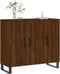 vidaXL - Dressoir - 90x34x80 - cm - bewerkt - hout - bruin - eikenkleur
