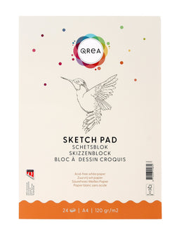 Qrea - Schetsblok a4 24vel 120gr gelijmd | 5 stuks