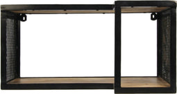 HSM Collection Wandplank Brixton - 60x30 cm - mangohout/ijzer