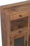 J-Line kast retro - gerecycleerd hout/glas - naturel