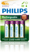 Philips R6B4RTU25 - Oplaadbare AA Batterijen - 2500 mAh - 4 stuks