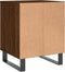 vidaXL - Nachtkastje - 40x35x50 - cm - bewerkt - hout - bruin - eikenkleur