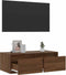 vidaXL - Tv-meubel - met - LED-verlichting - 75x35,5x25 - cm - bruin - eikenkleur
