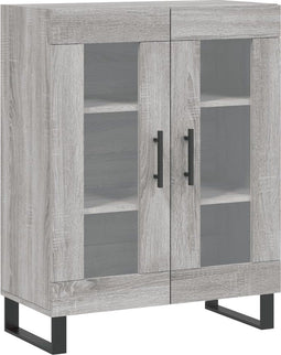 vidaXL - Dressoir - 69,5x34x90 - cm - bewerkt - hout - grijs - sonoma - eikenkleurig
