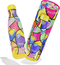 IZY Drinkfles - 46 Hearts of Diamonds - Inclusief donatie - Waterfles - Thermosbeker - RVS - 12 uur lang warm - 500 ml