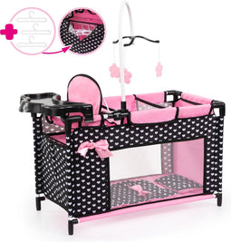 Bayer Design - Multibed - Kinderstoel en verschoningsruimte - Zwart Wit Roze