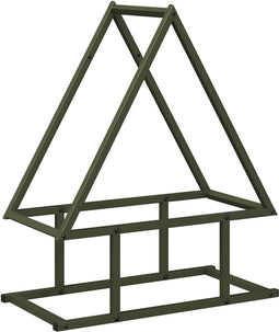 vidaXL - Brandhoutrek - 50x25x60 - cm - koudgewalst - staal - olijfgroen