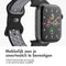 imoshion Sport⁺ bandje - Geschikt voor Apple Watch 1, 2, 3, 4, 5, 6, 7, 8, 9, 10 (42 mm), SE - 38/40/41 mm - Zwart - M/L