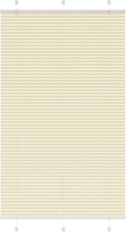 vidaXL - Plissé - rolgordijn - 115x200cm - stofbreedte - 114,4cm - polyester - crème