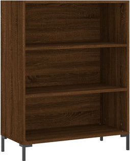 vidaXL - Boekenkast - 69,5x32,5x90 - cm - bewerkt - hout - bruin - eikenkleur