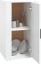 vidaXL - Dressoir - 40x33x70 - cm - bewerkt - hout - wit