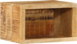 vidaXL - Wandkastje - 40x30x25 - cm - Massief - Hout - Ruw - Mango