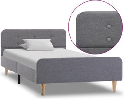 vidaXL-Bedframe-stof-lichtgrijs-90x200-cm