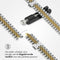 Selencia Jubilee stalen bandje - Geschikt voor Apple Watch 1, 2, 3, 4, 5, 6, 7, 8, 9, 10 (42 mm), SE - 38/40/41 mm - Zilver - One Size