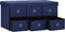 vidaXL - Opbergbank - inklapbaar - 76x38x38 - cm - kunstlinnen - blauw