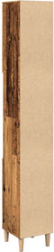 vidaXL - Badkamerkast - 30x30x190 - cm - bewerkt - hout - oud - houtkleurig