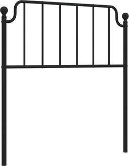 vidaXL - Hoofdbord - 90 - cm - metaal - zwart