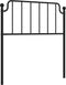vidaXL - Hoofdbord - 90 - cm - metaal - zwart