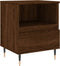 vidaXL - Nachtkastje - 40x35x50 - cm - bewerkt - hout - bruin - eikenkleur
