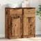 vidaXL - Dressoirs - 2 - st - 30x30x70 - cm - bewerkt - hout - oud - houtkleurig