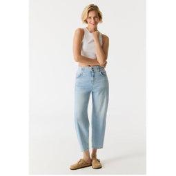 Cup of Joe Denim high Jasmin wide leg jeans denim maat S/L1