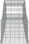 vidaXL - Schanskorven - 12 - st - gewelfd - 300x50x40/60 - cm - gegalvaniseerd - ijzer
