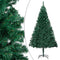 vidaXL - Kunstkerstboom - met - verlichting - en - kerstballen - 210 - cm - PVC - groen