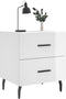 vidaXL - Nachtkastjes - 2 - st - 40x35x47,5 - cm - bewerkt - hout - hoogglans - wit