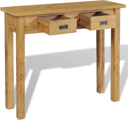 vidaXL - Wandtafel - massief - teakhout - 90x30x80 - cm