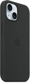 Apple iPhone 15 - Siliconenhoesje met MagSafe - Krasbestendig - Zwart