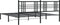 vidaXL - Bedframe - met - hoofdbord - metaal - zwart - 200x200 - cm