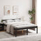 vidaXL - Seniorenbed - massief - grenenhout - zwart - 135x190 - cm