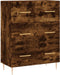 vidaXL - Dressoir - 69,5x34x90 - cm - bewerkt - hout - gerookt - eikenkleurig