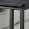 O'DADDY® Bijzettafel - bijzettafel metaal en hout - mobiel met wielen - donkergrijs - 50 x 35 x 55 cm