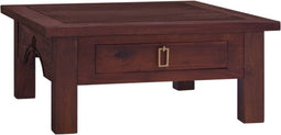 vidaXL - Salontafel - 68x68x30 - cm - massief - mahoniehout - klassiek - bruin