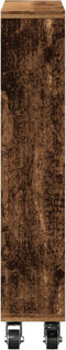 vidaXL - Opbergtrolley - smal - 48x13x68 - cm - bewerkt - hout - oud - houtkleurig