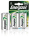Energizer ENRD2500P2 - Herlaadbare batterij Power Plus D 2500 mAh - Zilver (2 stuks)