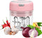 IMTEX Hakmolen elektrische - USB oplaadbal - Mini Portable Chopper - 250ml - Roze