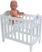 Angel Toys - houten poppenmeubel bedje verstelbaar - hout - wit/roze