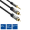 ACT AC3605 - Audio kabel 3.5mm jack naar 2x RCA - Vergulde connectoren - Zwart